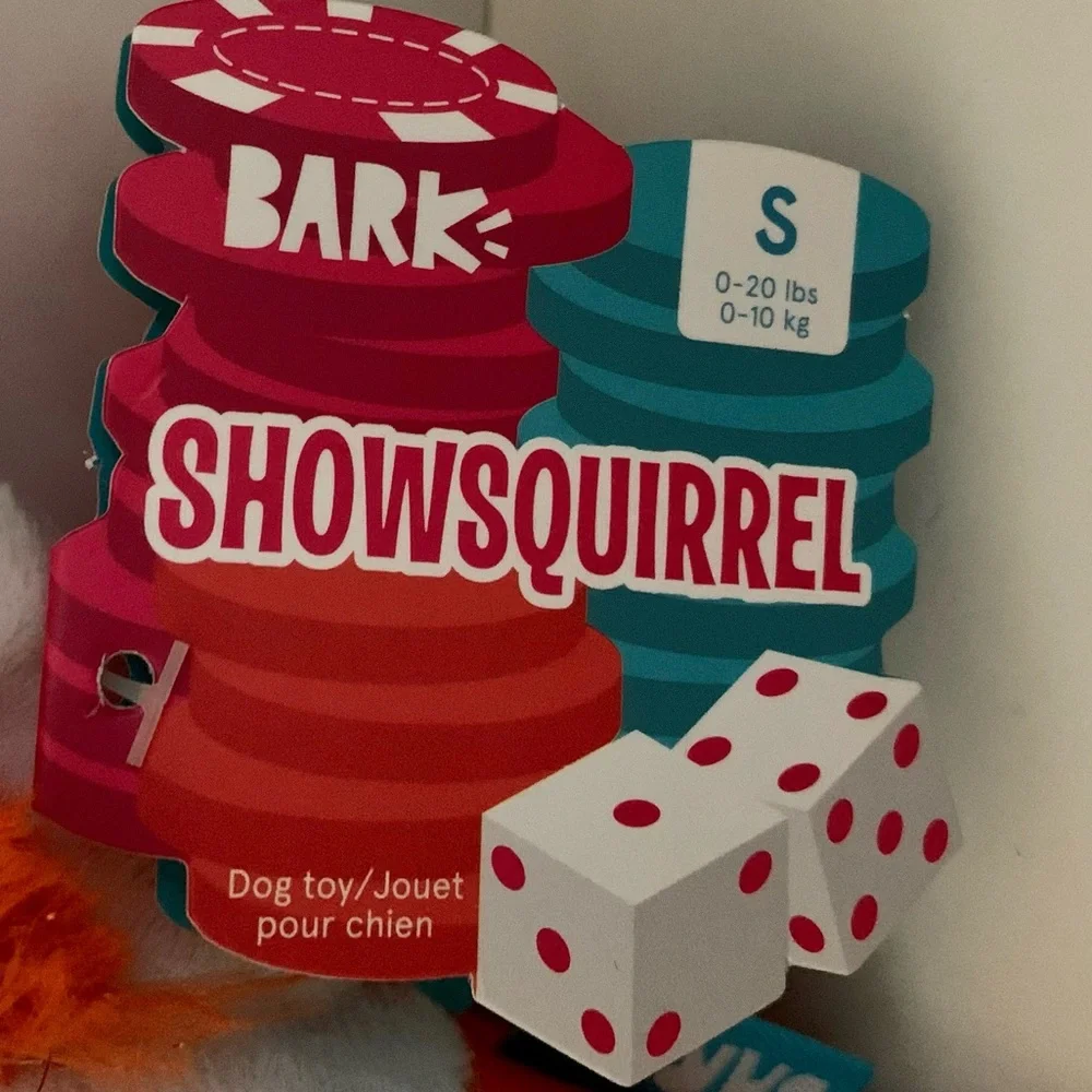 🏆HP🏆 2/$15 Eligible NWT Showsquirrel Bark Dog Toy